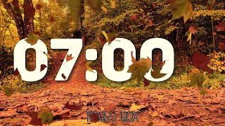 7 Minute Silent Autumn Timer 🍂🍁 Beauty of Fall - Relaxing Footage with a Gentle Alarm at the End screenshot 1