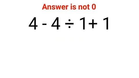 4-4÷1+1 The answer is not 0. Many got it wrong!  Ukraine Math Test #math #percentages #ukraine