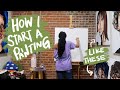 How i start my paintings   paint with me art vlog