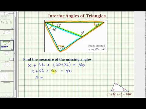 Ex 2B: Find the Measure of an Interior Angle of a Triangle
