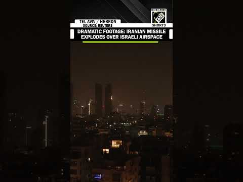 Dramatic Footage: Iranian missile explodes over Israeli airspace, sparks tensions in the region