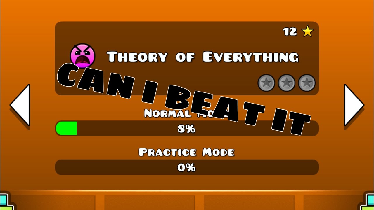 TRYING EVERY GEOMETRY DASH LEVEL ONE TIME TO SEE MY SCORES - YouTube