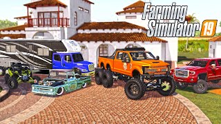 LUXURY MILLIONAIRE BUYS $20,000,000 MANSION & TRUCKS! | (ROLEPLAY) FARMING SIMULATOR 2019