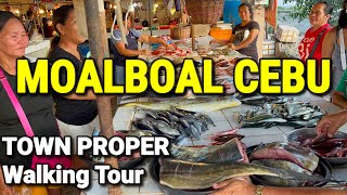 Cebu Philippines | MOALBOAL TOWN PROPER Walking Tour & Visit to Wet Market + Tricycle Ride to Beach