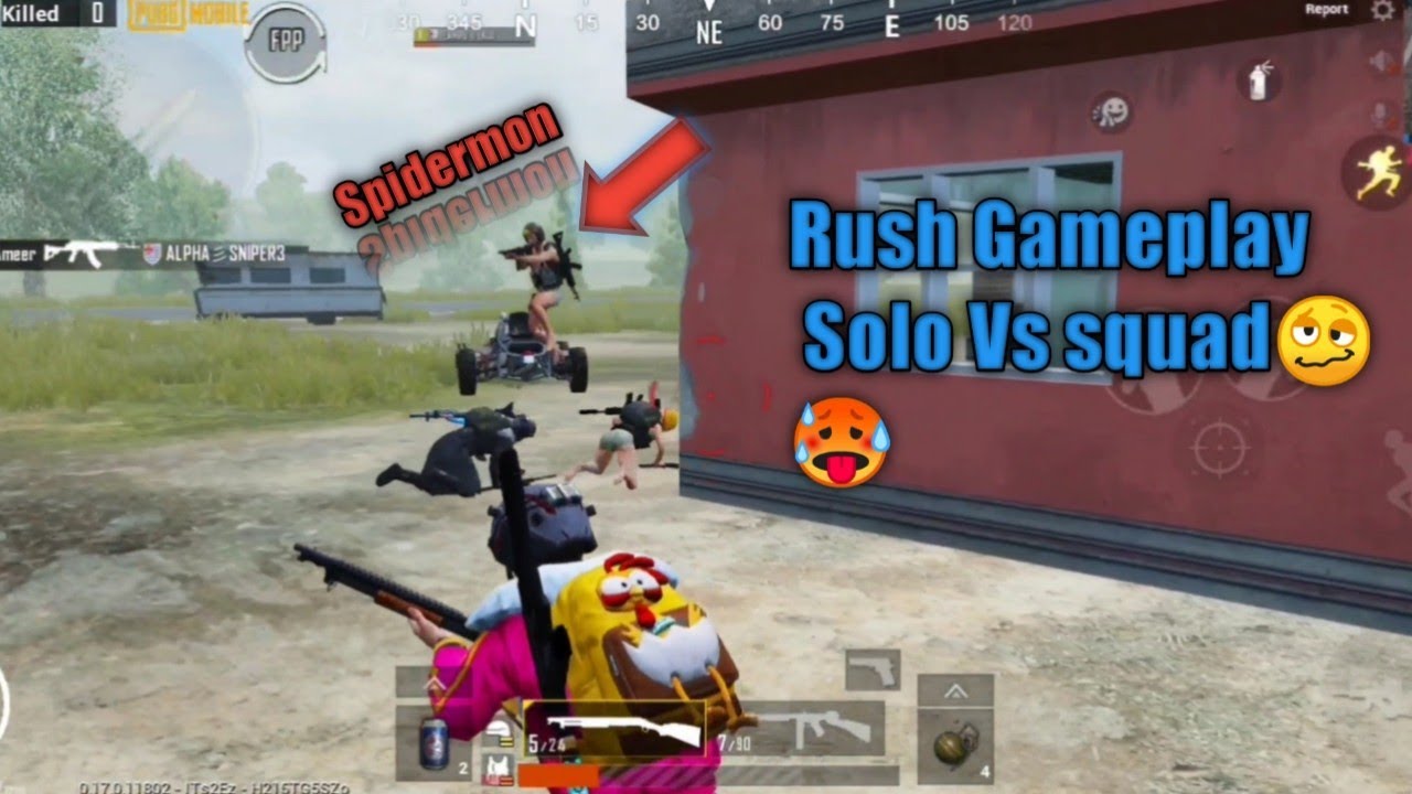 Rush Gameplay Solo Vs squad clutch 💯💯 - YouTube