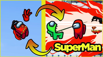 *Among Us New Update* - Superman Kill And Ejected Animation (15 players lobby)
