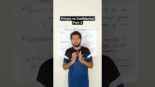 Private vs Confidential in English|Part-2| #english #englishgrammar #spokenenglish #learnenglish