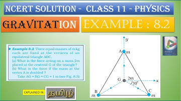 NCERT SOLUTION | CLASS 11 PHYSICS | EXAMPLE  8.2 | GRAVITATION | IN  TAMIL