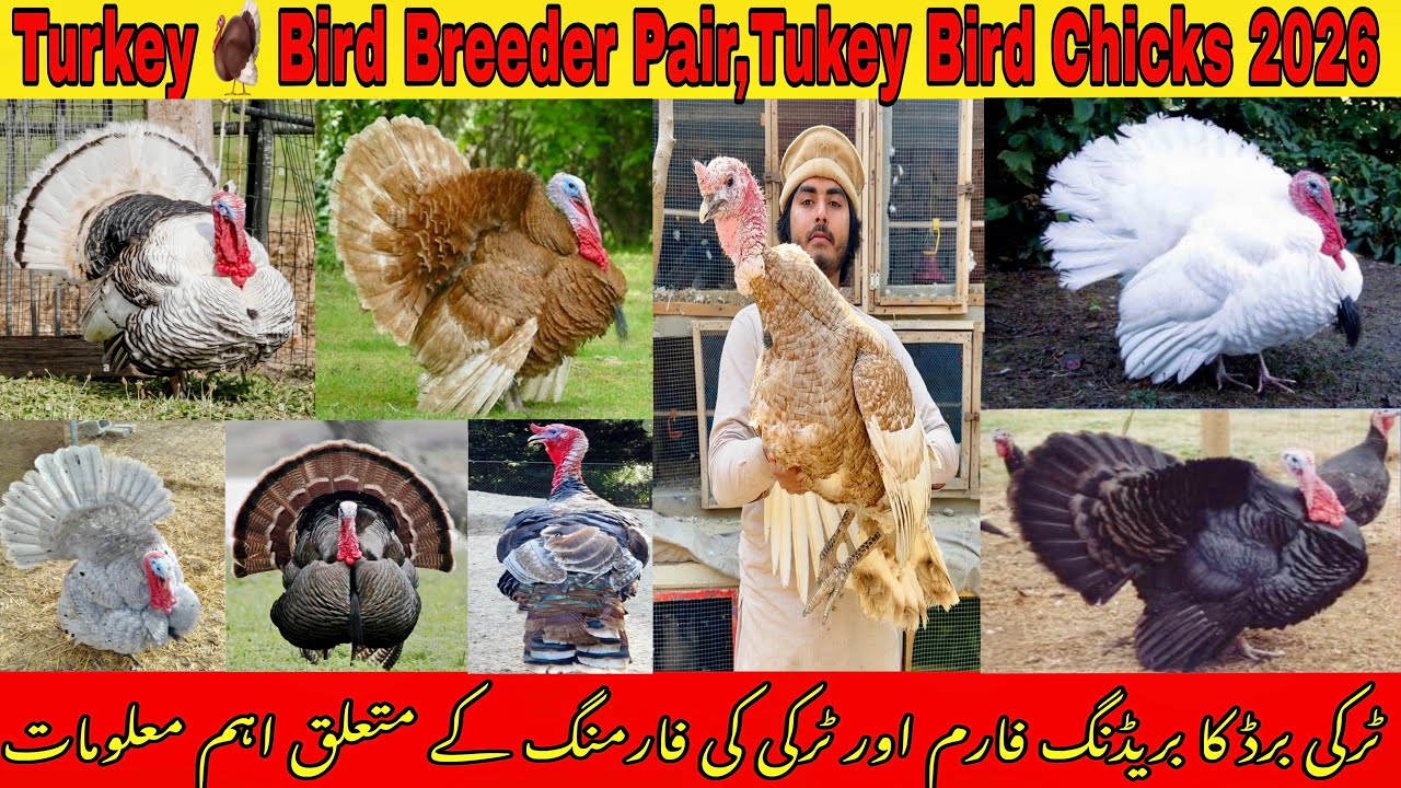 Turkey 🦃 Bird Breeder pair & Turkey Bird 2 month Chicks 🐣 Turkey bird Farming in Pakistan 