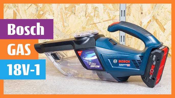 Bosch GAS 18V-1 Professional Cordless Vacuum Cleaner / Cleaning Performance  Redefined! With new rotational airflow technology ( Bare Tool Body Only)