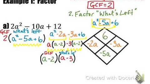 Algebra - 9.2a Factoring Quadratics where a = 1