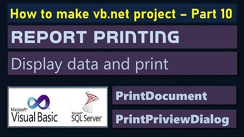 Print Result and send to the printer | PrintDocument PrintPriviewDialog | Vb.net Part 10  #highblix