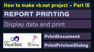 Print Result and send to the printer | PrintDocument PrintPriviewDialog | Vb.net Part 10  #highblix