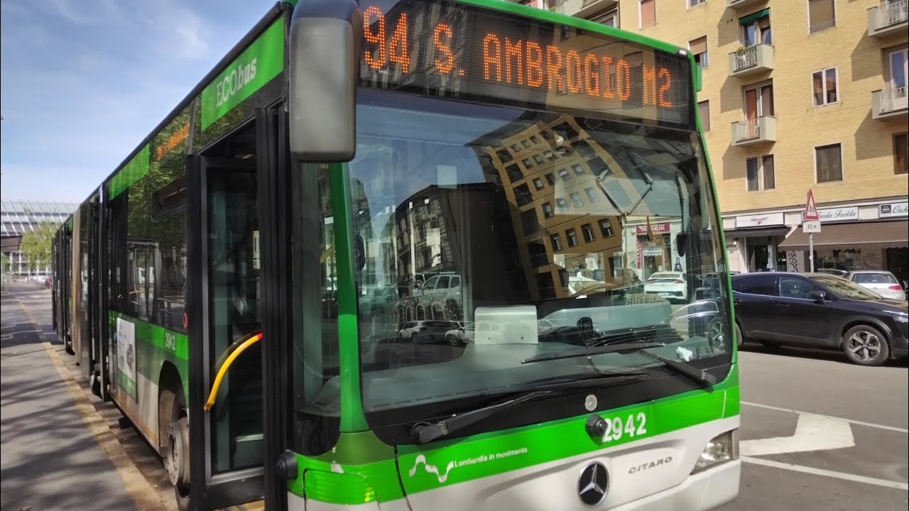 Milano Bus 94: PERCORSO COMPLETO (Da Bastioni di Porta Volta a Sant'Ambrogio M2 M4)