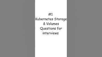 #16 Kubernetes Volumes and storages Questions for interviews #techitfactory