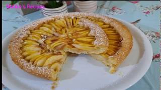 Pear & Amaretti Tart/Fantastica Crostata con Pere e Amaretti/حلوى الإجاصوالكوكيز الإيطالي أمريتي