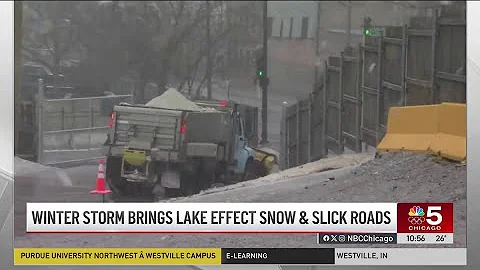 Winter storm brings lake-effect snow and slick roads