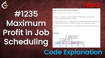 Maximum Profit in Job Scheduling | Live Coding with Explanation | Leetcode - 1235