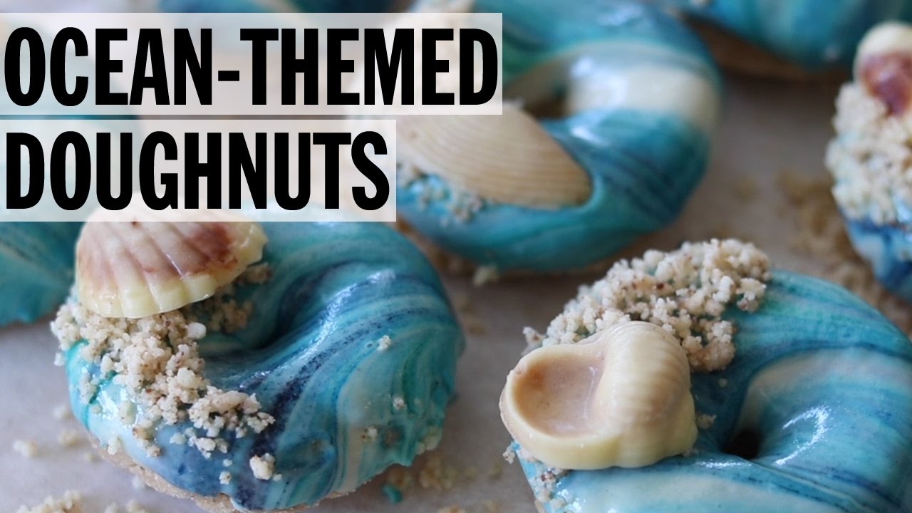 mesmerizing ocean themed doughnuts food network youtube