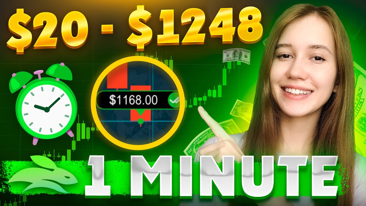 🔵$20 to +$1248 in Minute ! 1 Min Trading Strategy | Binary Options ...