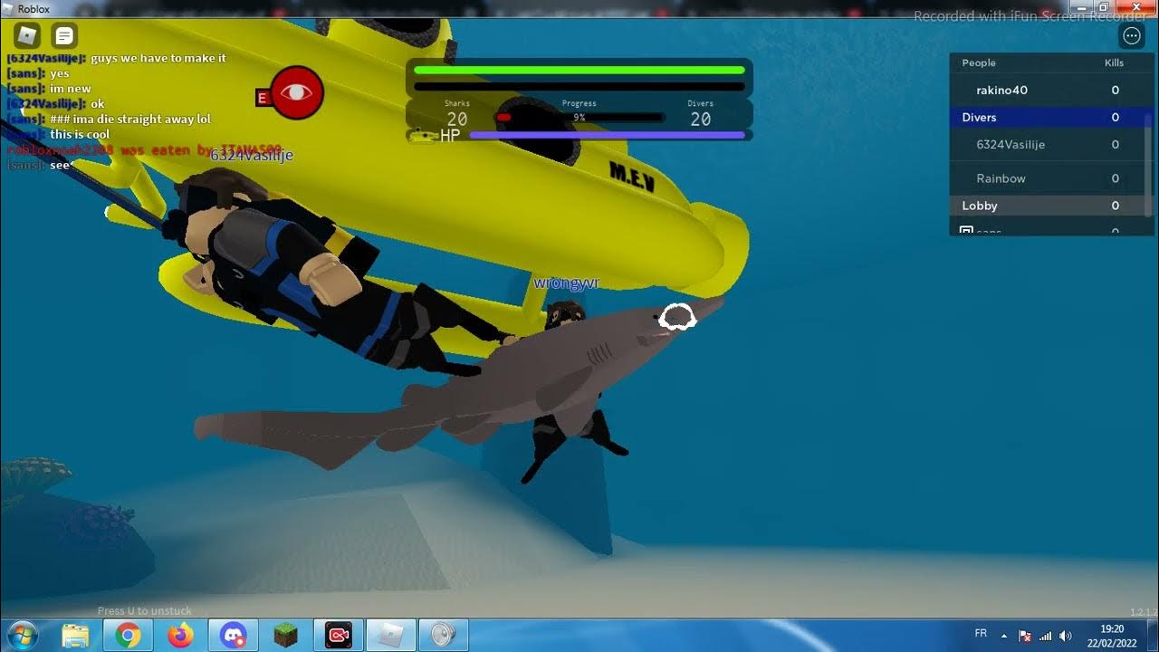 Roblox High Tide Sharks vs Divers جلد مو طبيعي YouTube