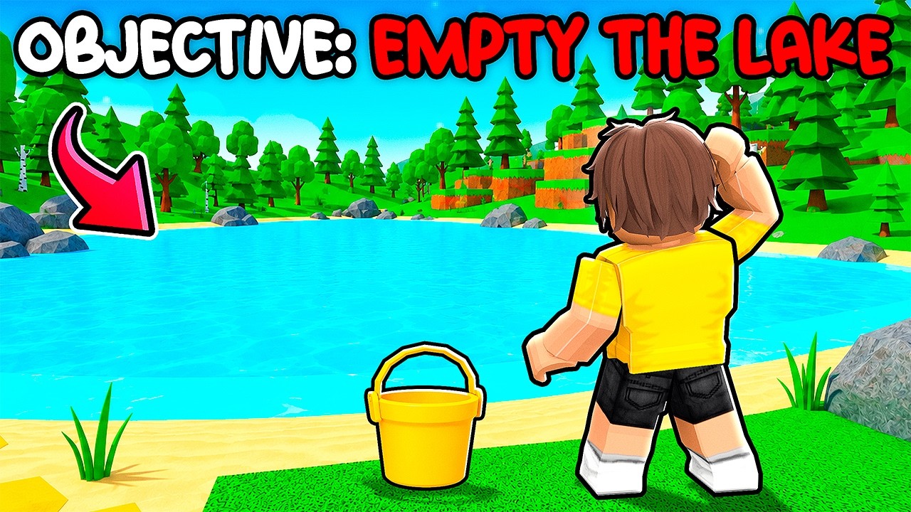 I Can't Leave Until I DRAIN THE LAKE... (Roblox)