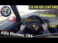 1991 | Alfa Romeo 164 3.0 V6 QV 147 kW - Sunset POV Drive + Acceleration 0 - 160 km/h