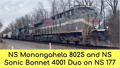 Norfolk Southern Monongahela 8025 and NS 4001 Sonic Bonnet Lead NS 177