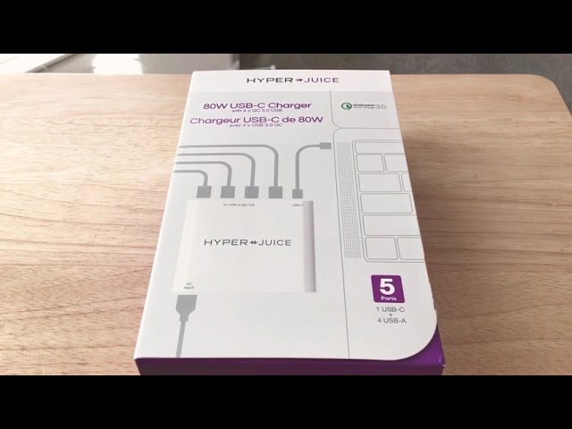 Hyper Juice 80W USB Type-C QC 3 Enabled Charger Hub Unboxing