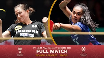 FULL MATCH Sabine Winter vs Prithika Pavade | ITTF Mixed Team World Cup 2025 (Stage 1)
