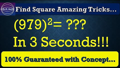 Square Trick | Square of any Number | Fastest Square trick | Vedic Math | Zero.Math | English