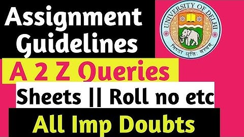 SOL ASSIGNMENT GUIDELINES 2020 | SOL DU ASSIGNMENT 2020 | HOW TO PREPARE SOL ASSIGNMENT 2020