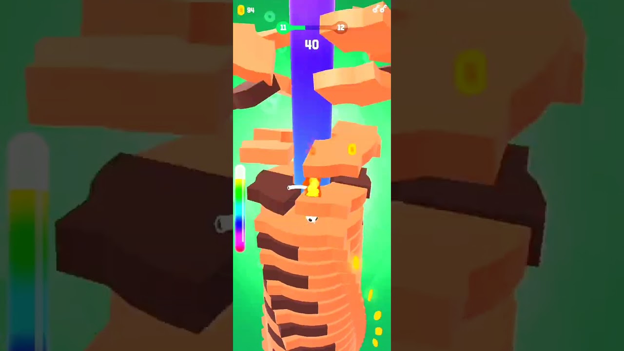 Drop Stack Ball Game Level 11 - short video - More Gaming