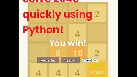 Wrote a Python program to solve 2048 puzzle game QUICKLY!