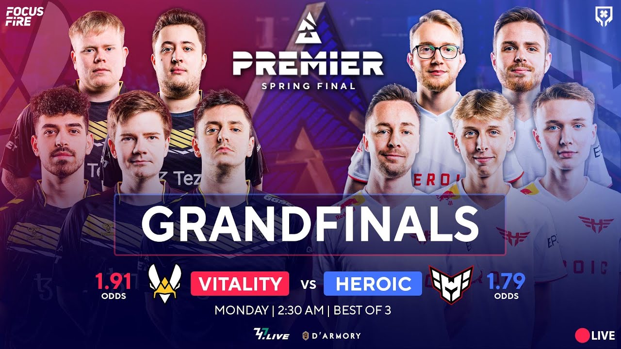 LIVE Heroic vs Team Vitality BO3 Grand Finals BLAST Premier Spring Final 2023 ENG/FIL