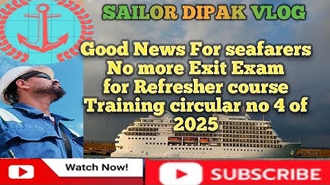 Discontinuation of Exit Exams for Refresher Courses Training Circular No.O4 of 2O25😃