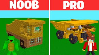 MIKEY vs JJ Family - Noob vs Pro: HUGE Truck Challenge in Minecraft
