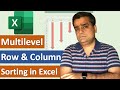 Multi Level Row and Column Sorting in Excel