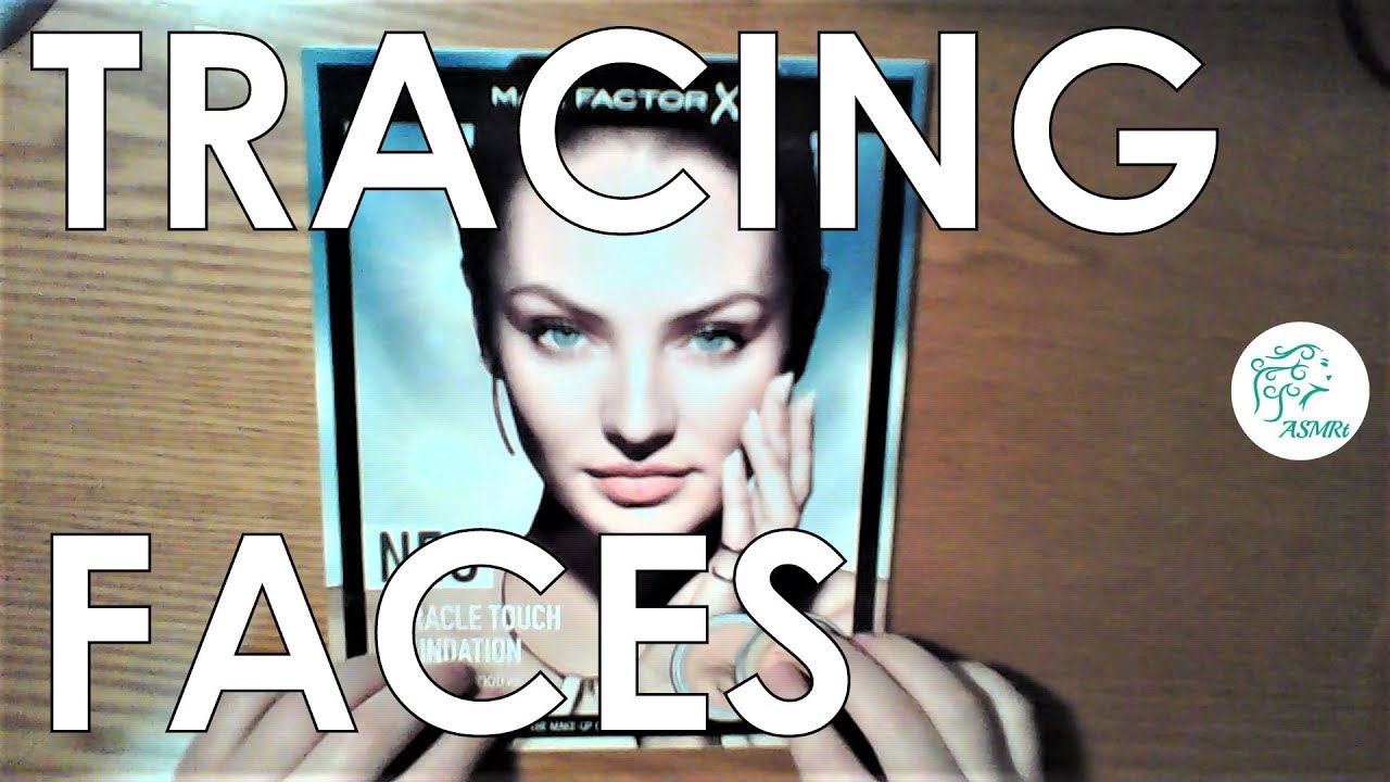 ASMR • Tracing Faces + Turning Pages • No Talking