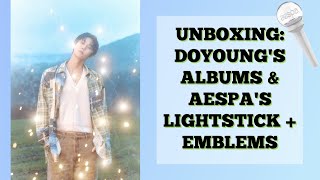 UNBOXING: DOYOUNG'S ALBUMS & AESPA'S LIGHTSTICK + EMBLEMS | ❄️ EARLY SPRING, FOAM & DIGIPACK VER. 💚