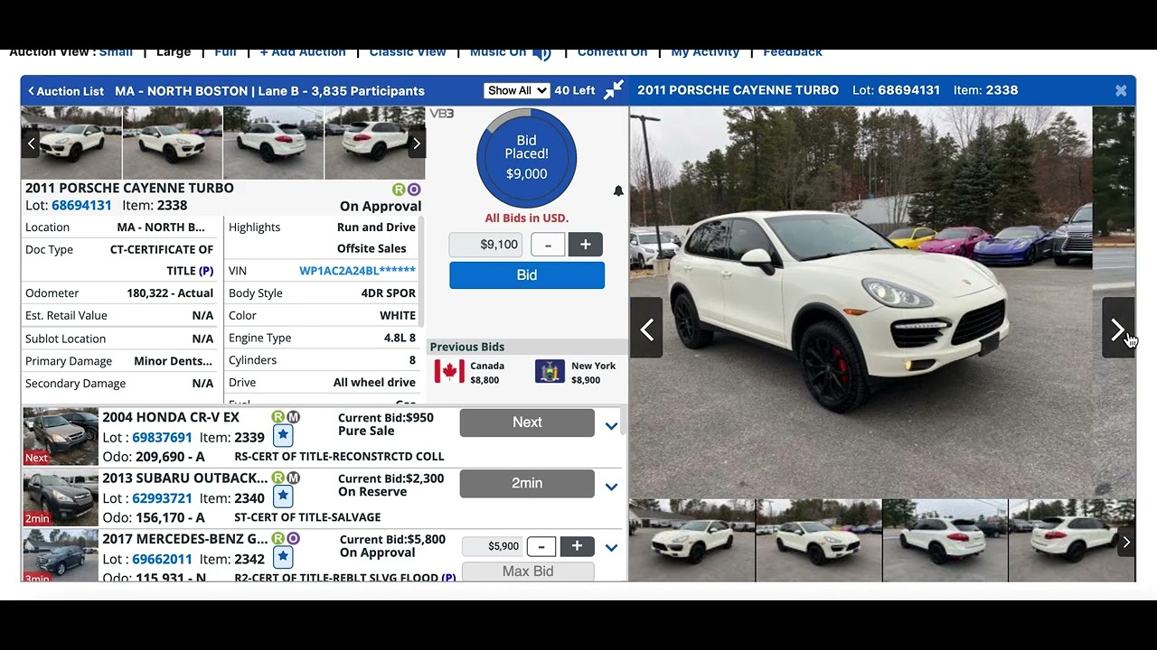 US Live Car Auction Real Time YouTube