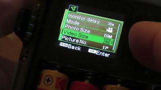 Victure  HC100 Mini Wildlife Camera setup screen step through