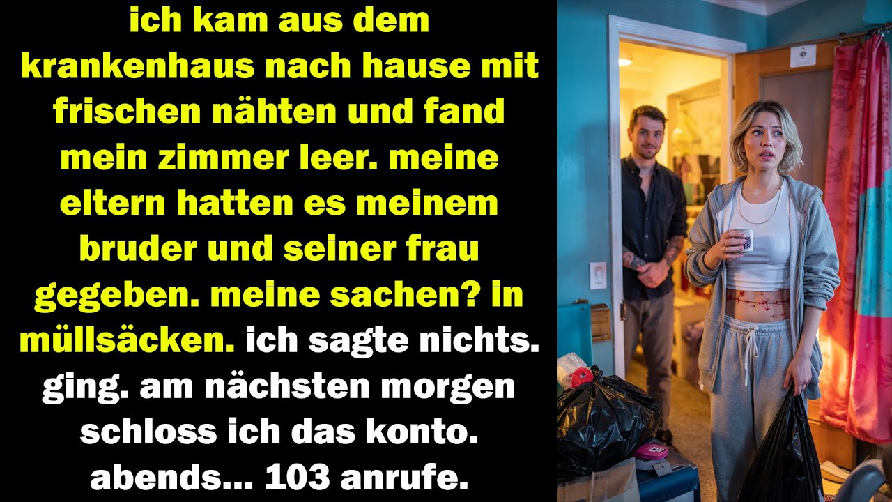 Ich kam aus dem Krankenhaus, eine Woche nach meiner Operation, und mein Schlafzimmer war leer. Meine Eltern hatten es meinem Bruder und seiner Frau gegeben, meine Sachen steckten in Müllsäcken im...