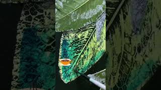 Green and Yellow Leaves Oil Painting Nature Landscape Canvas Art Leaves Painting on Canvas Wall Art