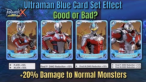 4 Ultraman Blue Card Set Effect | DPS Test | Good or Bad? - Ragnarok X: Next Generation [ROX]