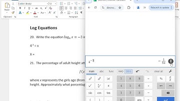 Section 4.2 Video: Log Equations