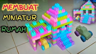 Membuat miniatur rumah | tutorial membuat miniatur rumah menggunakan lego block | bermain lego block screenshot 2
