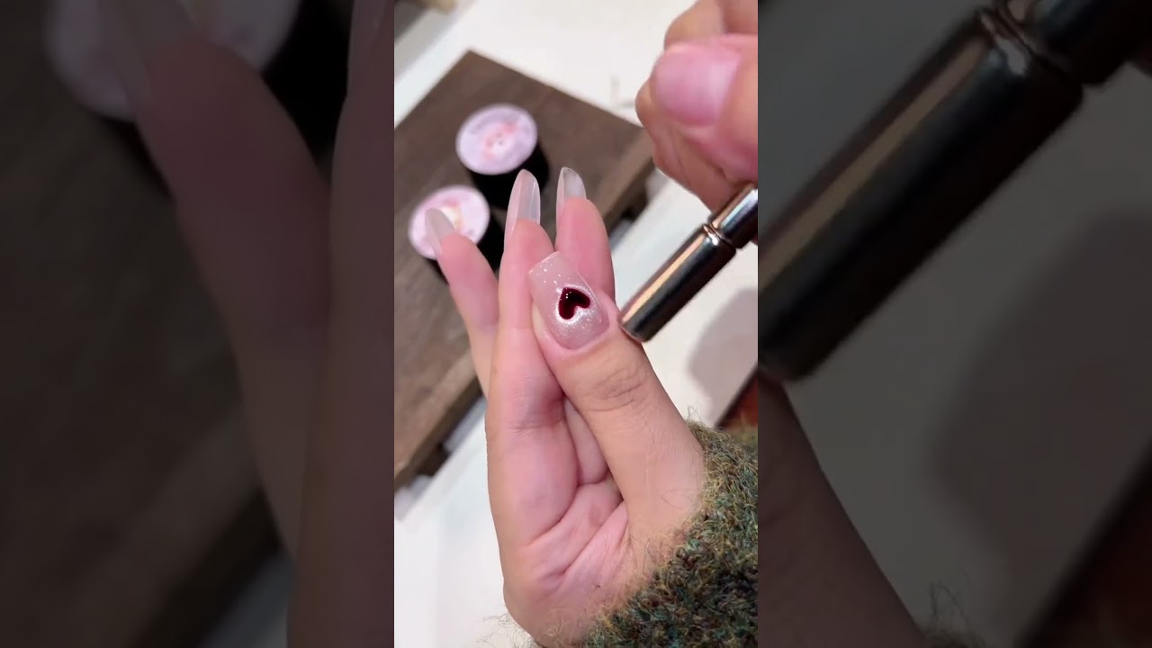 ✨ Cute Heart Jelly Nail Tutorial | Simple & Sweet Design