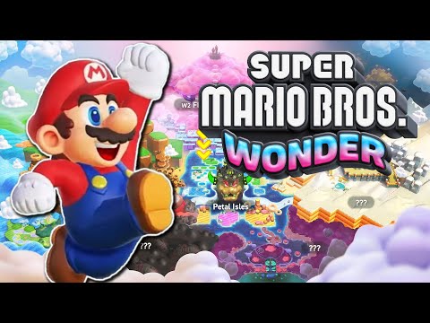 Super Mario Wonder! World 2 100% Playthrough Fluff-Puff Peaks