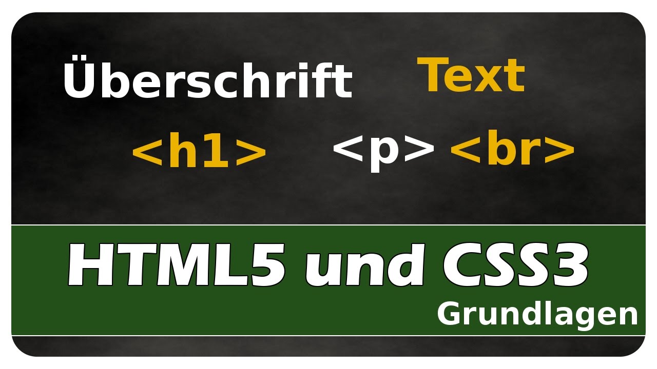 Vorschaubild zum Lernvideo "Let's Learn HTML5 und CSS3 #02 - Überschrift, Text und Umbruch"